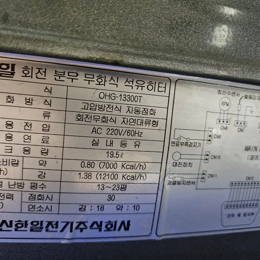 한일 대형 캠핑난로 석유난로 로터리난로 히터난로 난로 등유난로