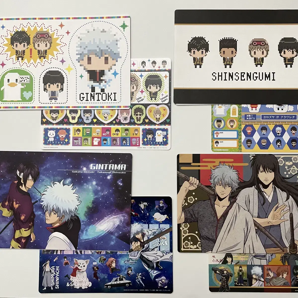 Classic Gintama Official Sticker+Note Card /FigureMachibokekujiAcrylicStrapDakusuku