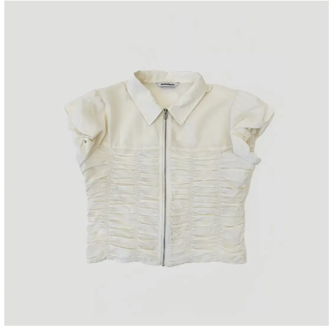 엔써이즈예스 블라우스 smocked blouse cream