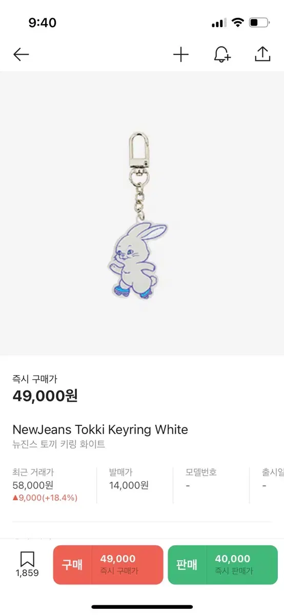 New Jeans Official Bunny Keyring