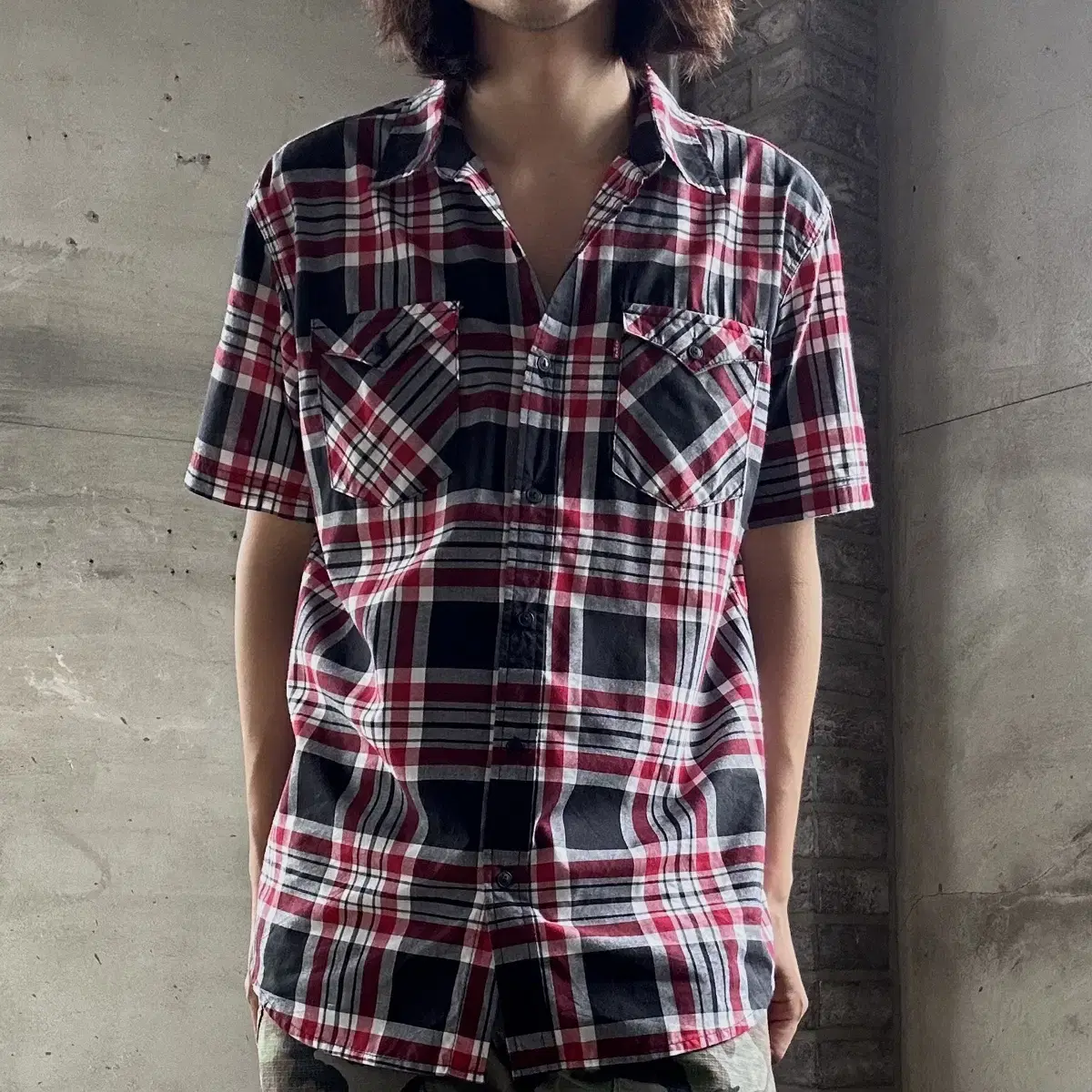 [M-L]Levi's Summer Check Short Sleeve Shirt