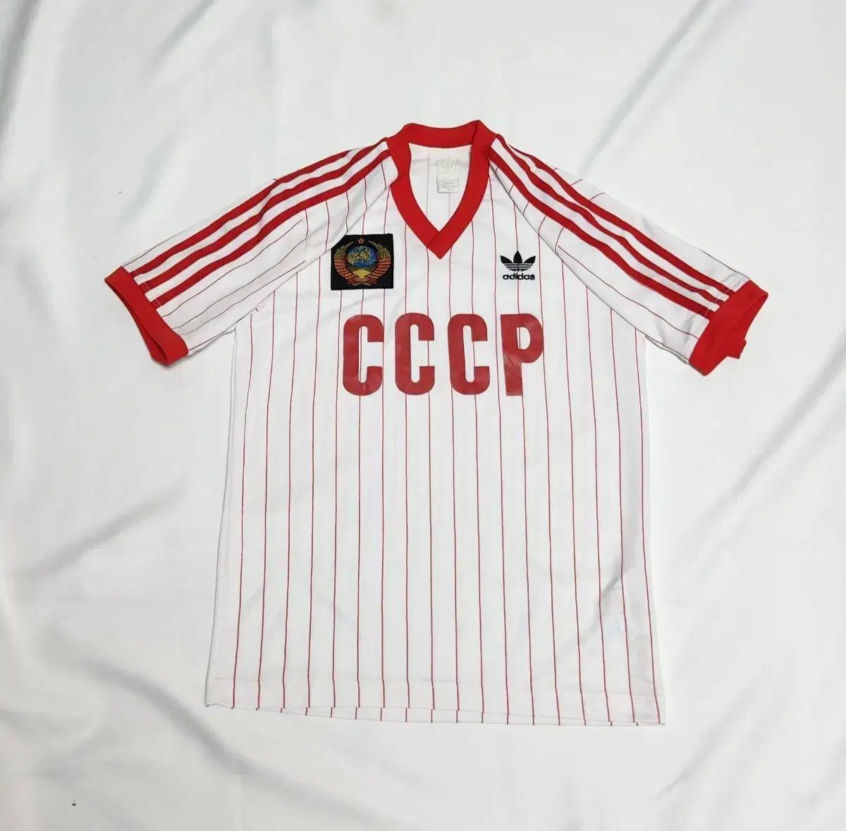 Captain Adidas Three Stripe White Blockcore Uniform Short Sleeve Tee