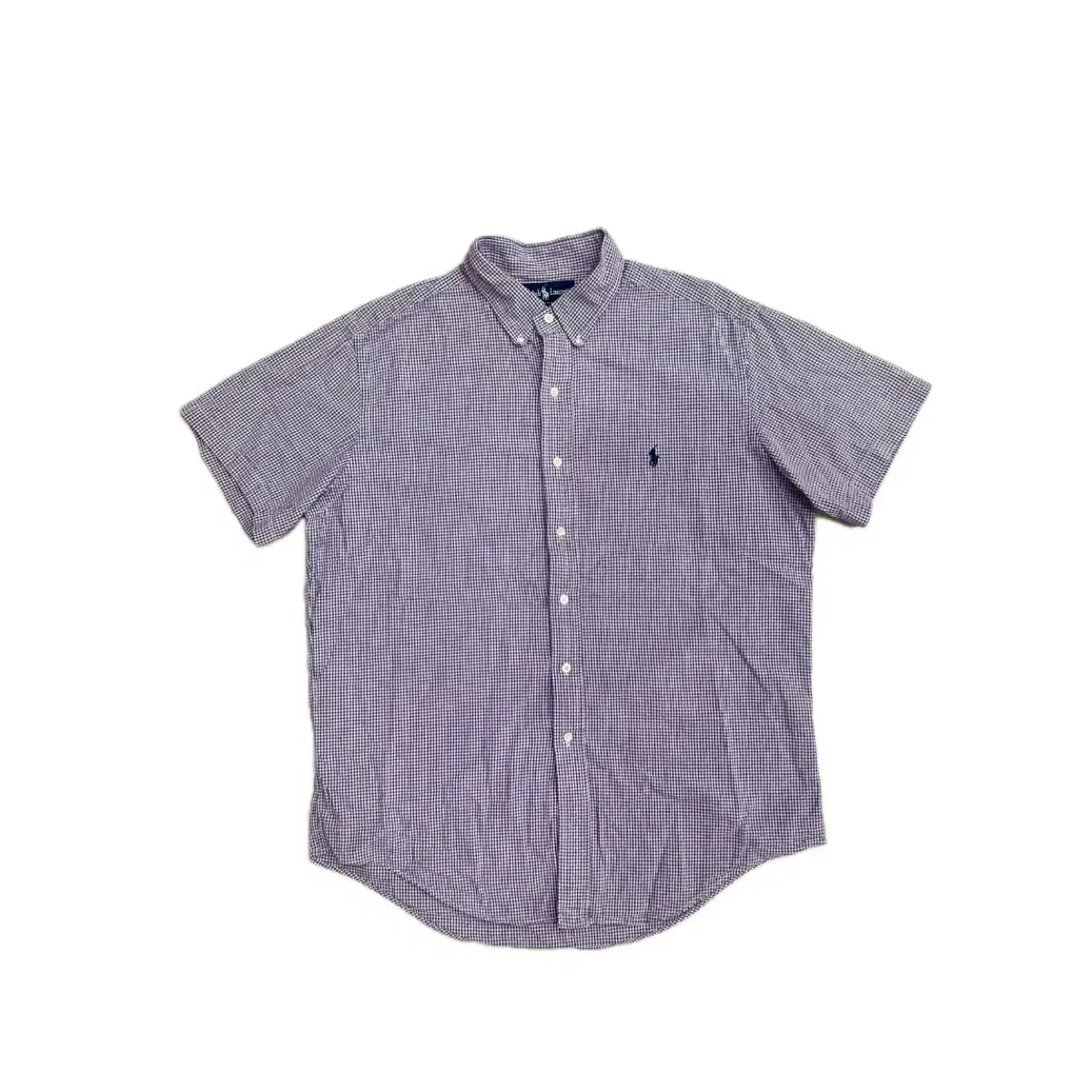 Polo Ralph Lauren Seersucker short-sleeved shirt 105-110 sizes XL-XXL approx.