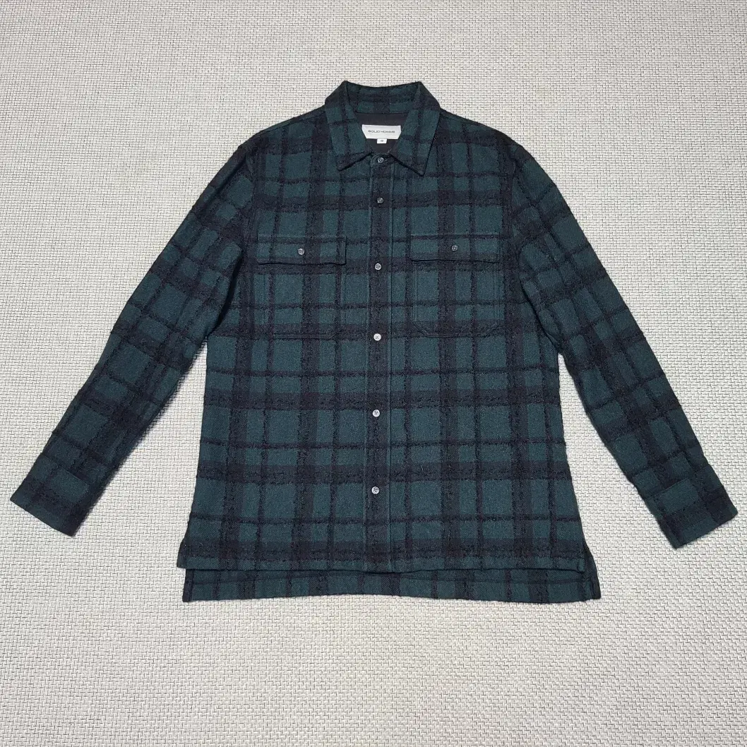 Solid Homme Mohair Blend Tweed Check Shirt / Girder2