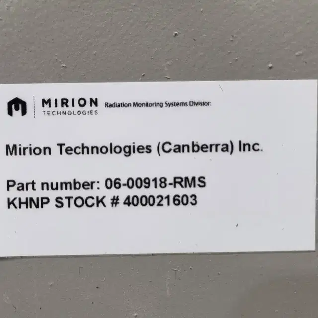 MIRION Technology  06-00918-RMS 외.