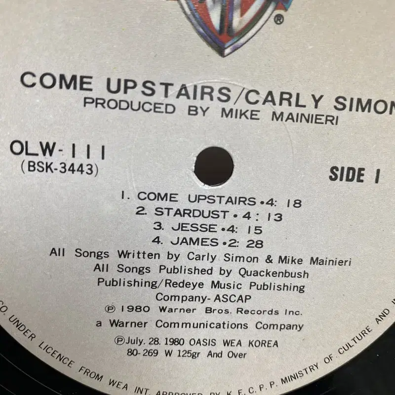 CARLY SIMON LP / AA2583