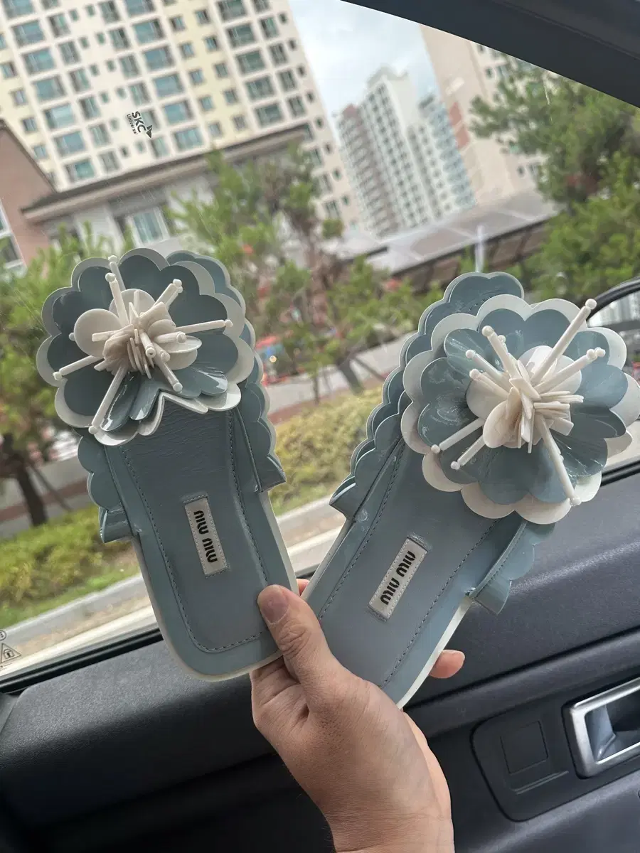 Miu Miu Flower Flip-Flops