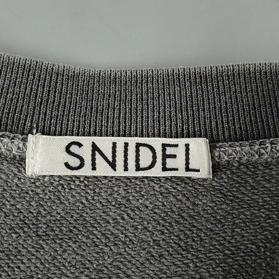 SNIDEL 스나이델 피그먼트 차콜 데미지드 그런지 오버핏 빈티지 코튼