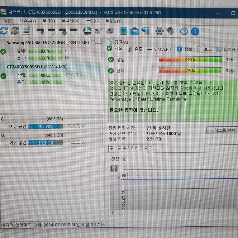 CRUCIAL BX500 2.5 SSD 240GB