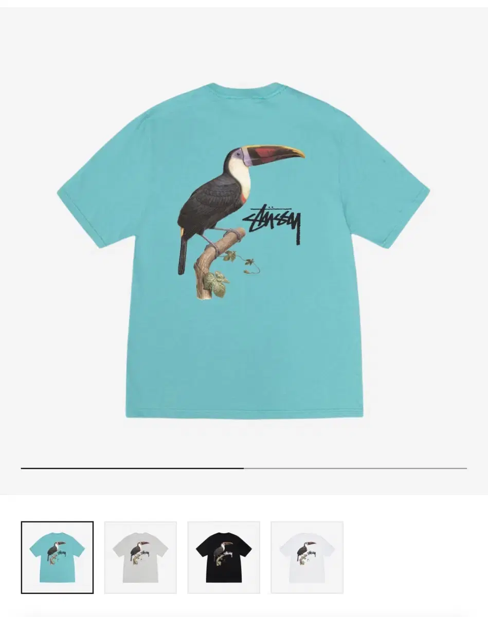 Stussy Tucan T-Shirt Ocean L