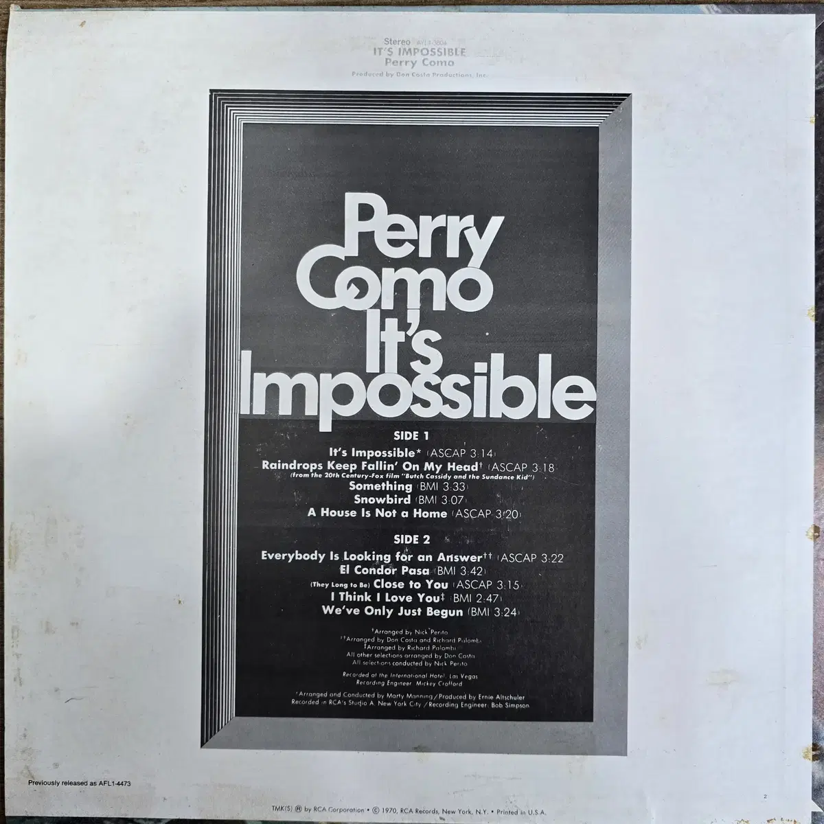 LP - Perry Como / It's Impossible