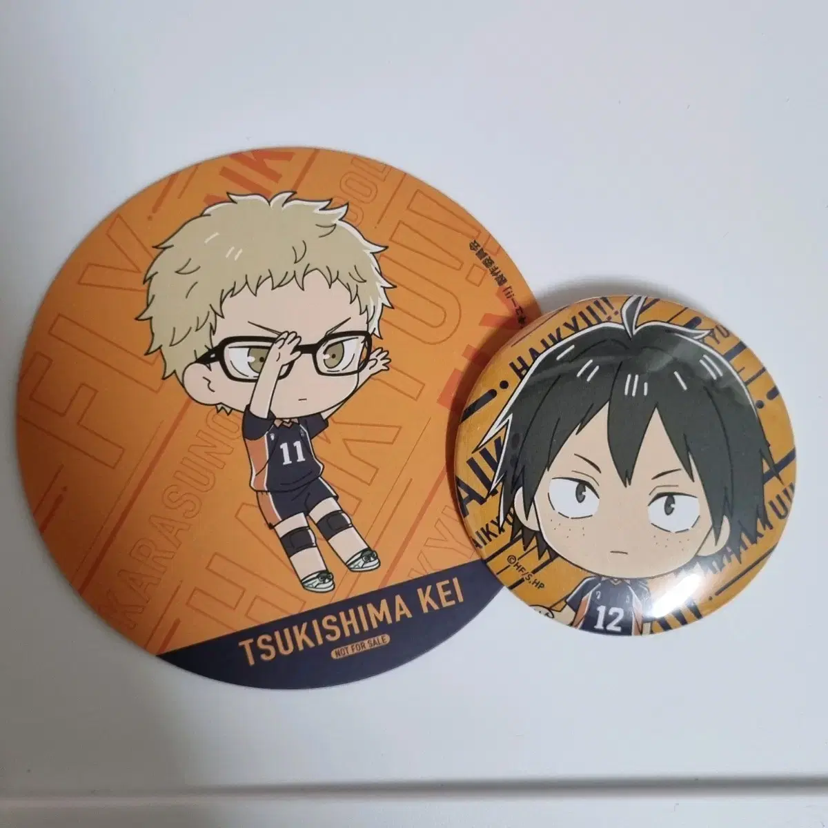 Haikyuu Hongdae Anime Collaboration Can Badge, Coaster (Yamaguchi, Tsuki, Tora)