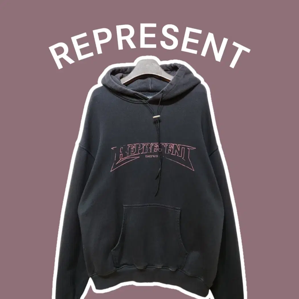 M/ REPRESENT 리프리젠트 로고 후드티