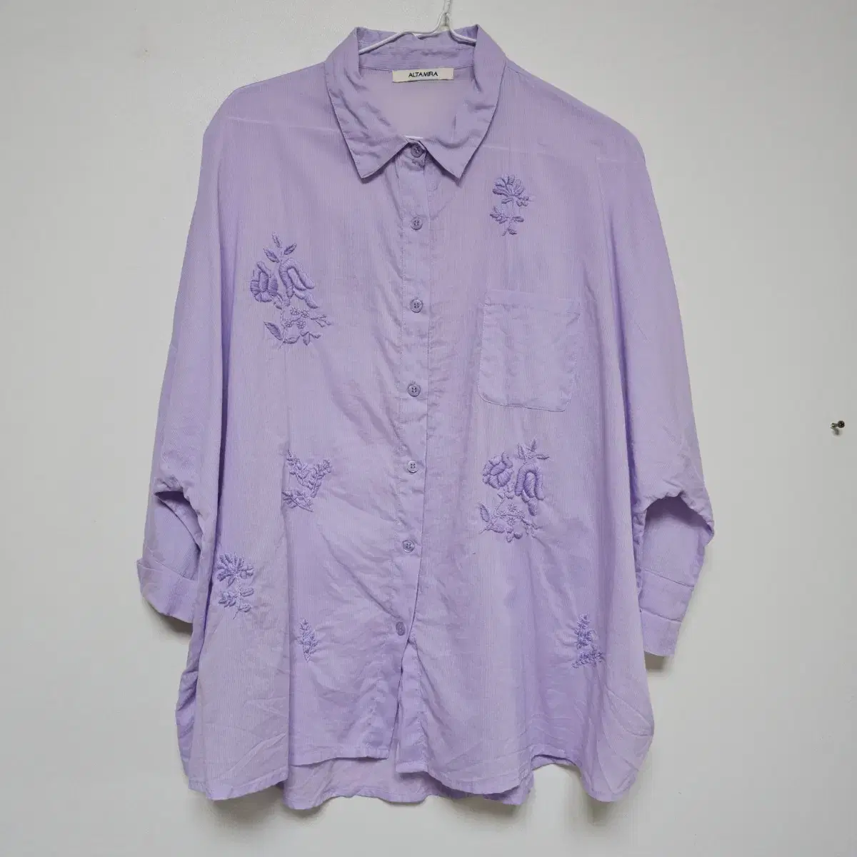 Japanese Vintage Embroidered Asa Cotton Shirt Freesize