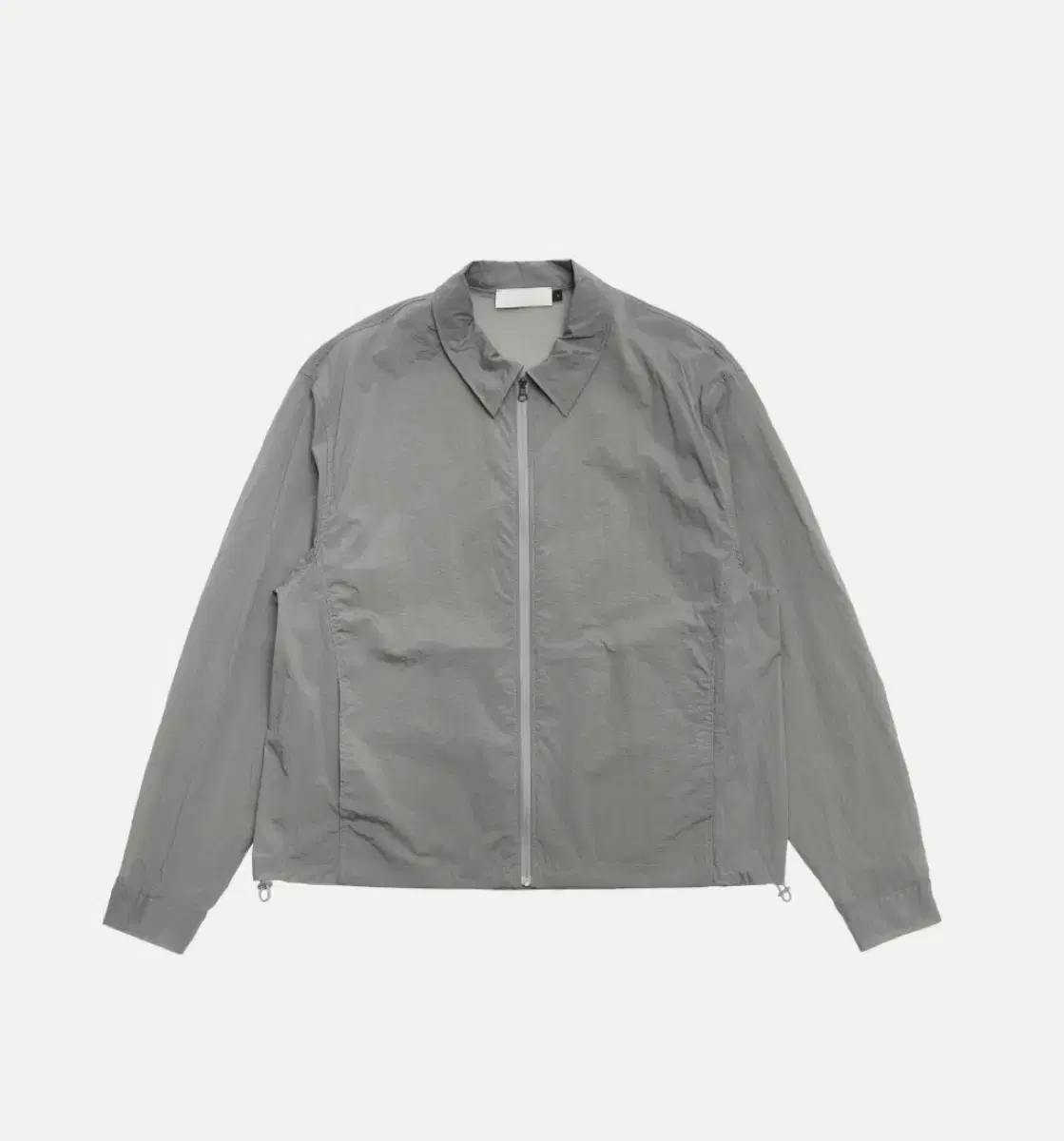 [새상품] 아모멘토 SHEER ZIP UP SHIRTS GREY