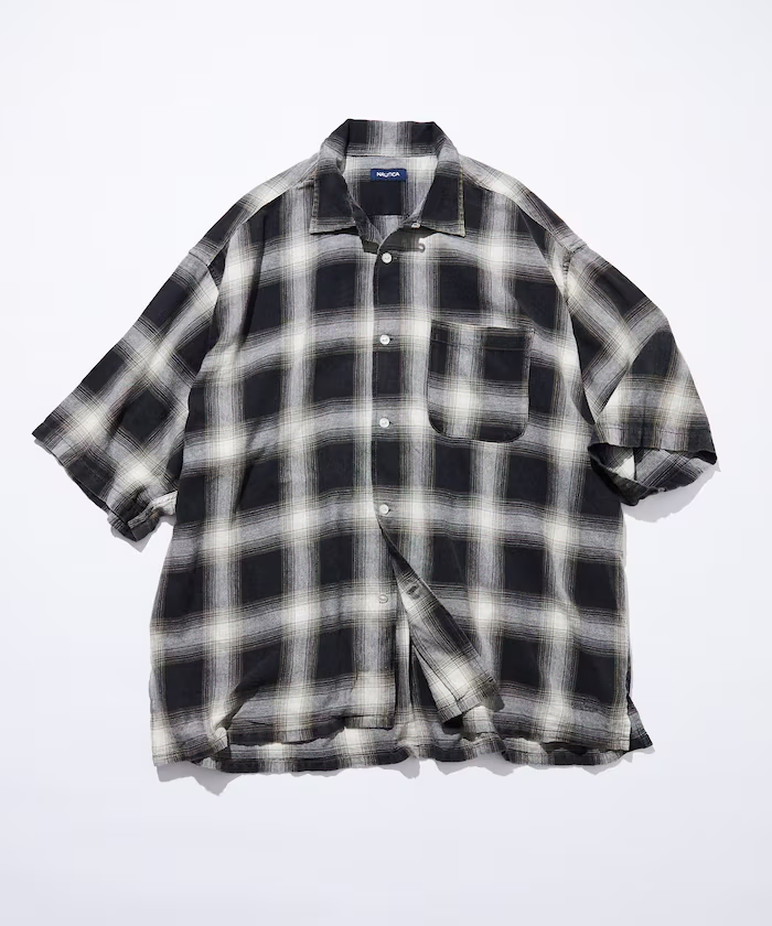 [Overseas] NAUTICA Faded check short sleeve shirt 24SS