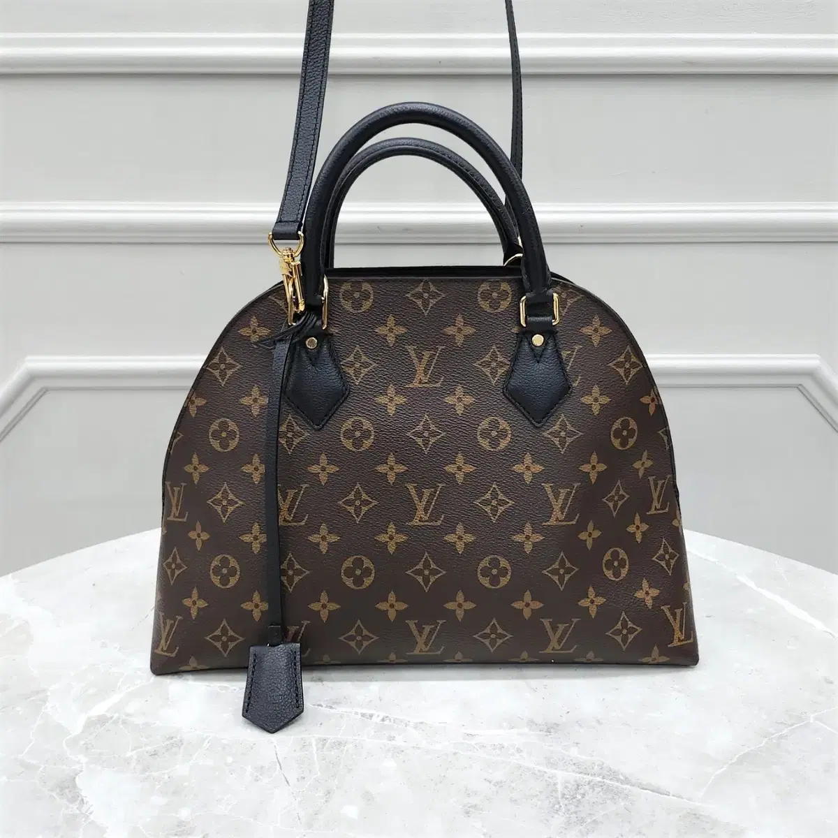 Louis Vuitton Monogram Noir Alma BNB Tote Shoulder Bag