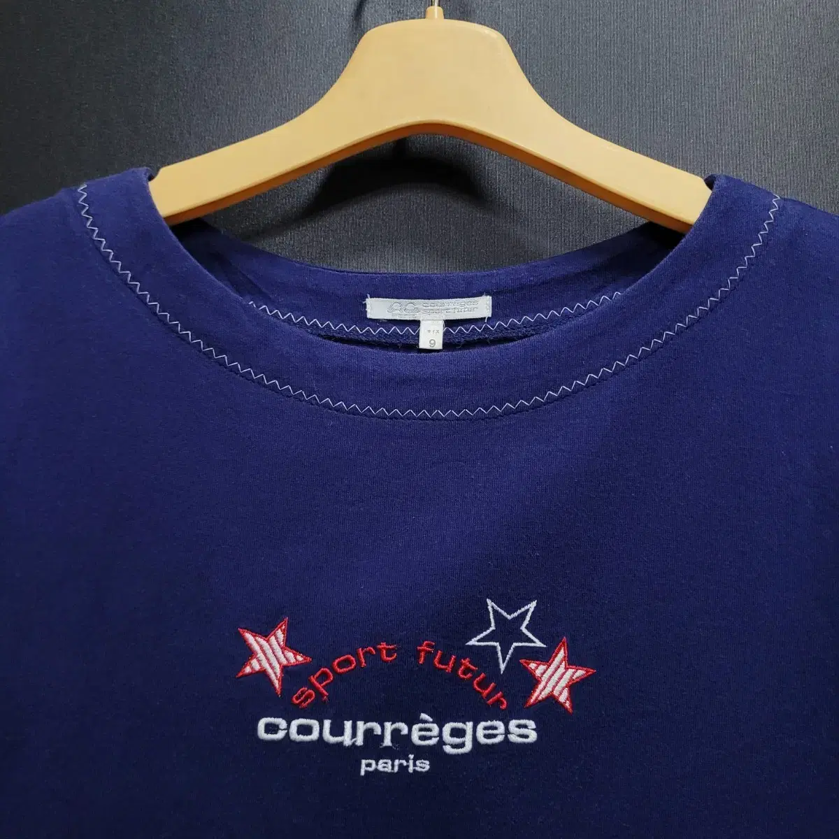 courreges 꾸레쥬 자수로고 오버핏(무료배송)