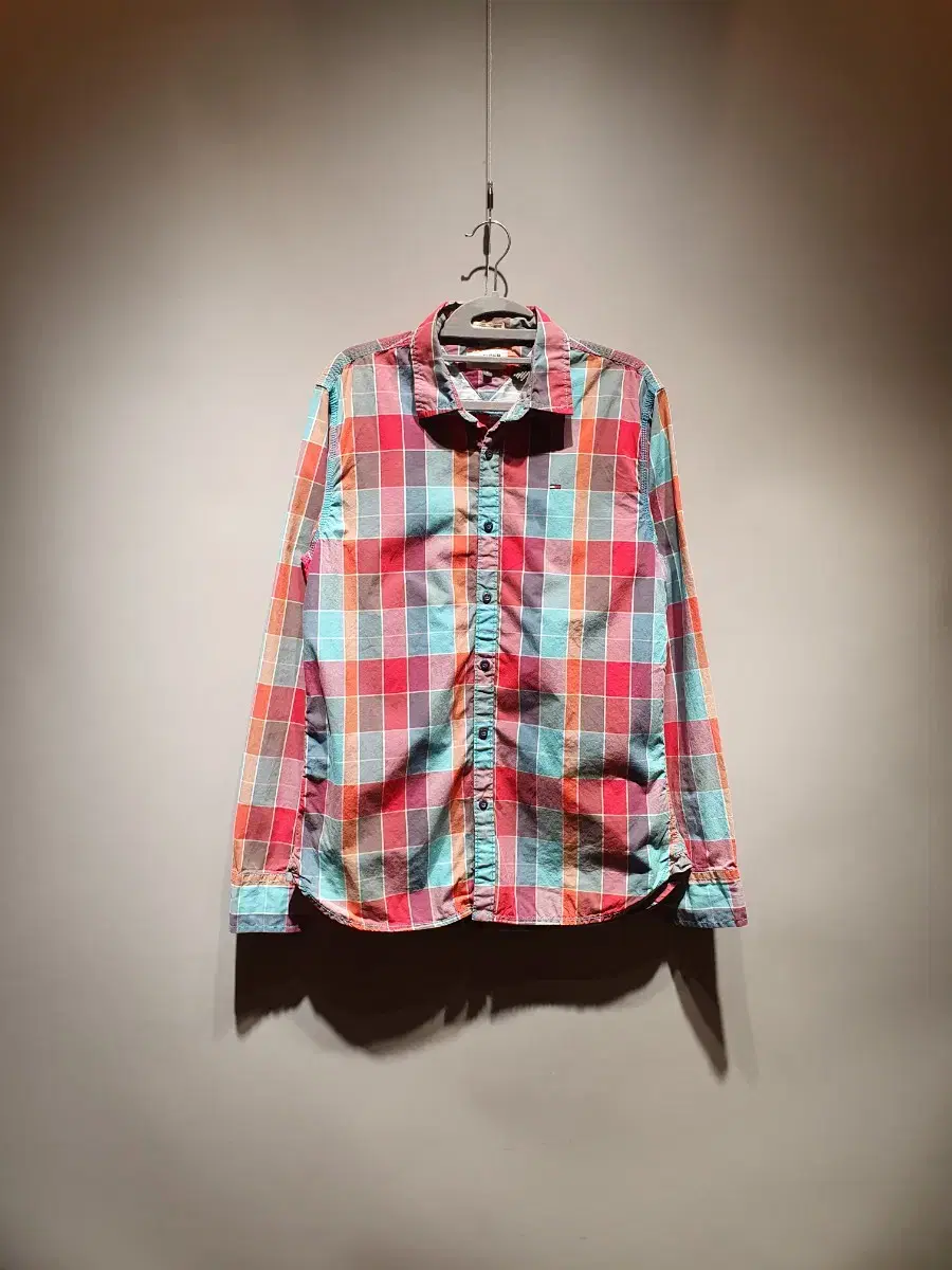 [Free Shipping] Tommy Hilfiger Men's Check Long Sleeve Shirt S Hilfiger Denim