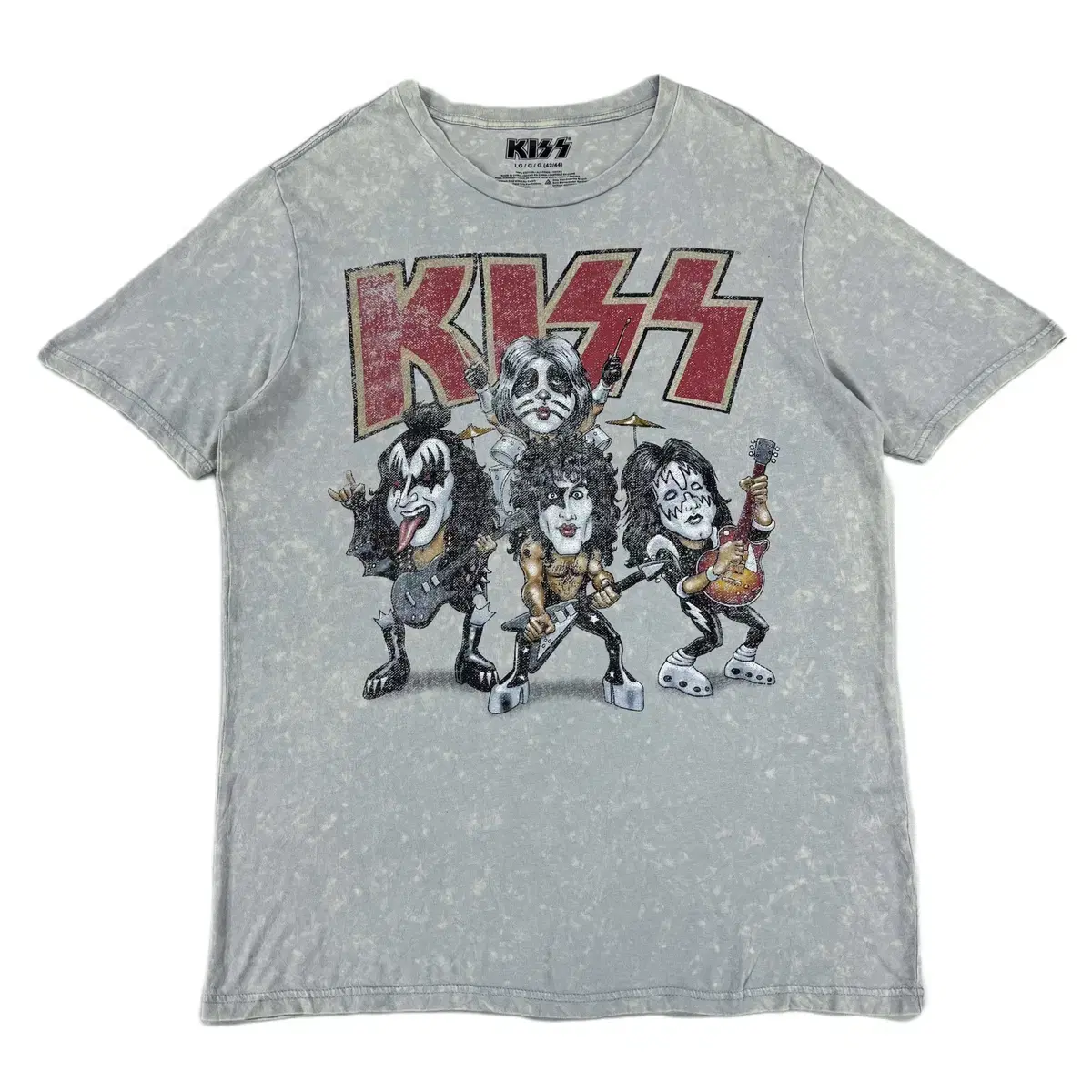 [L] KISS Cartoon Rock T-Shirt