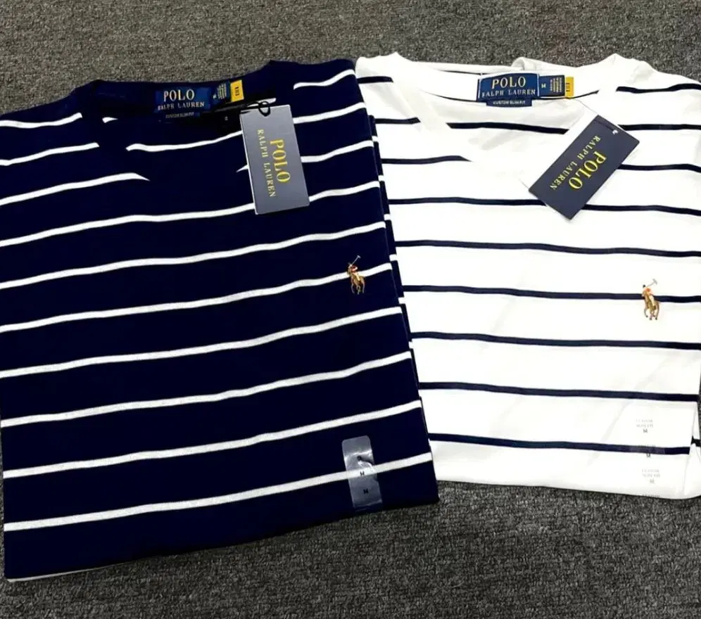 Polo Ralph Lauren Striped Round Tee for Men and Women. Unsealed.Brand New