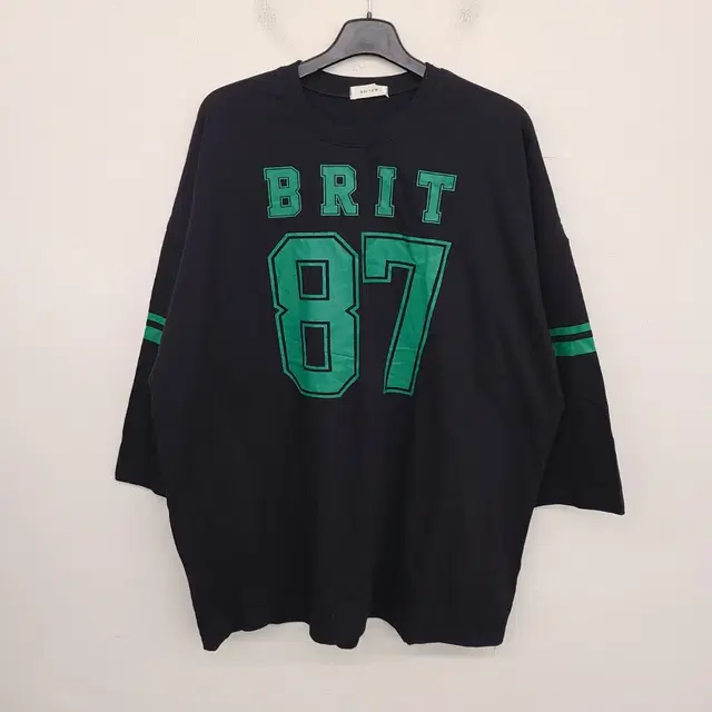 [120/4XL] 바이모노 BRIT 프린팅 7부 티셔츠