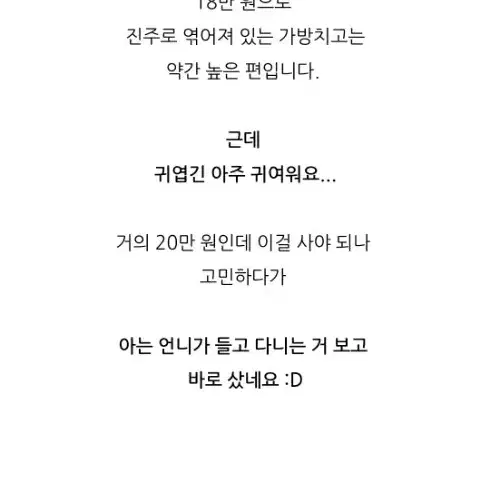 넘버링  진주   미니백  판매합니다