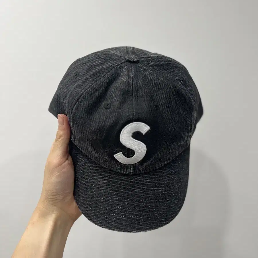 [옷장정리] Supreme 슈프림 피그먼트 블랙 S로고 6패널 볼캡 모자