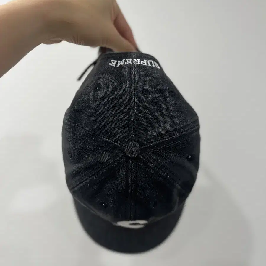 [옷장정리] Supreme 슈프림 피그먼트 블랙 S로고 6패널 볼캡 모자