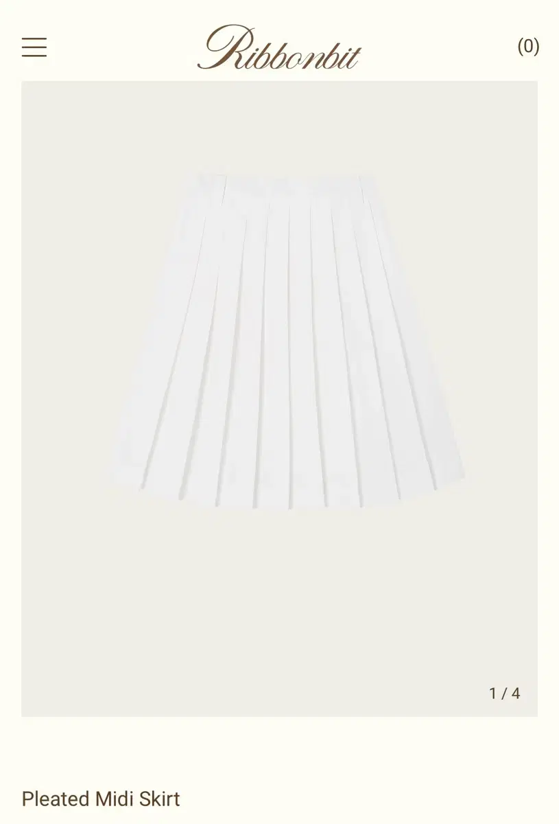 Pleated Midi Skirt ribbonbit (리본빛)