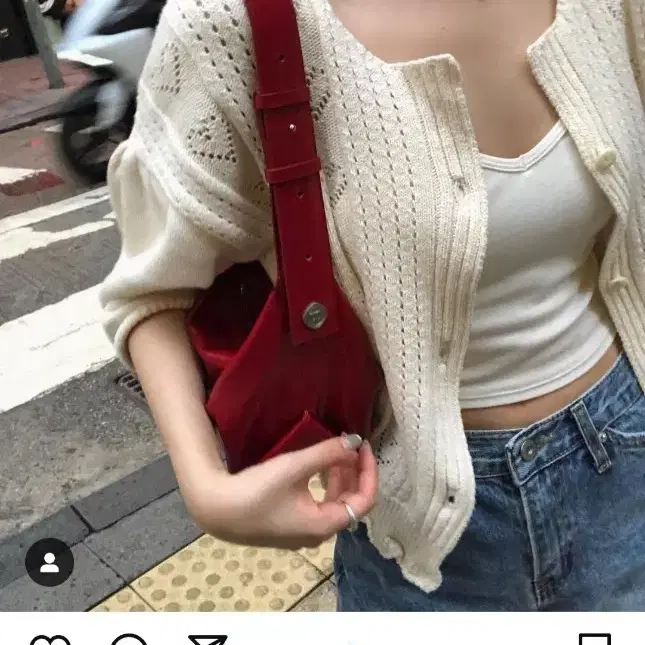 제니베리 Margaret heart cotton cardigan