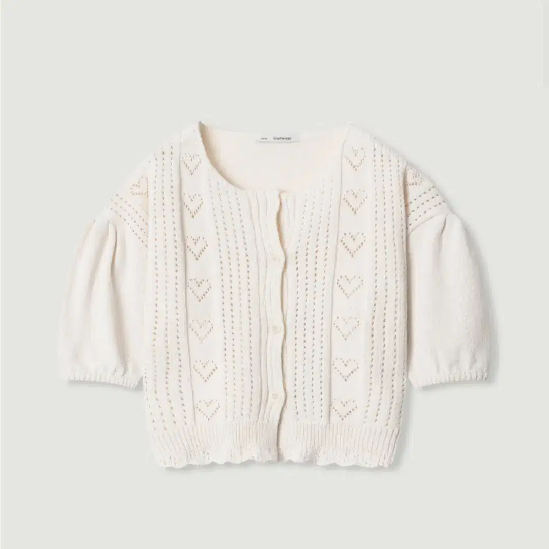 제니베리 Margaret heart cotton cardigan