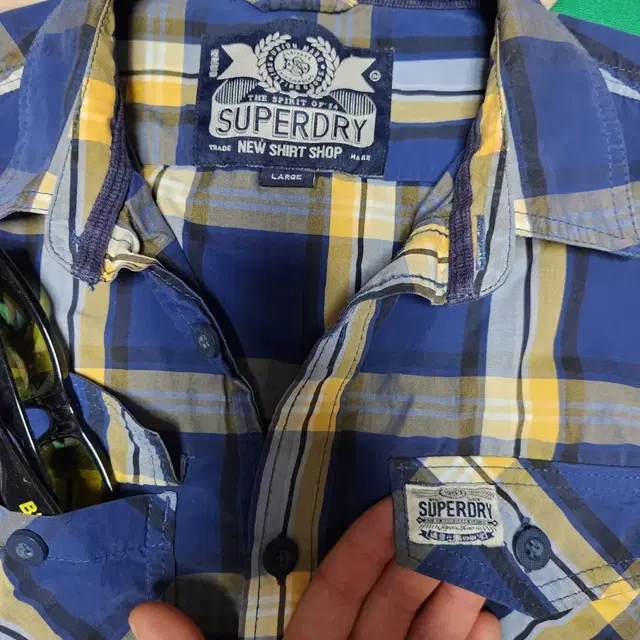 SUPERDRY 투포켓 체크셔츠