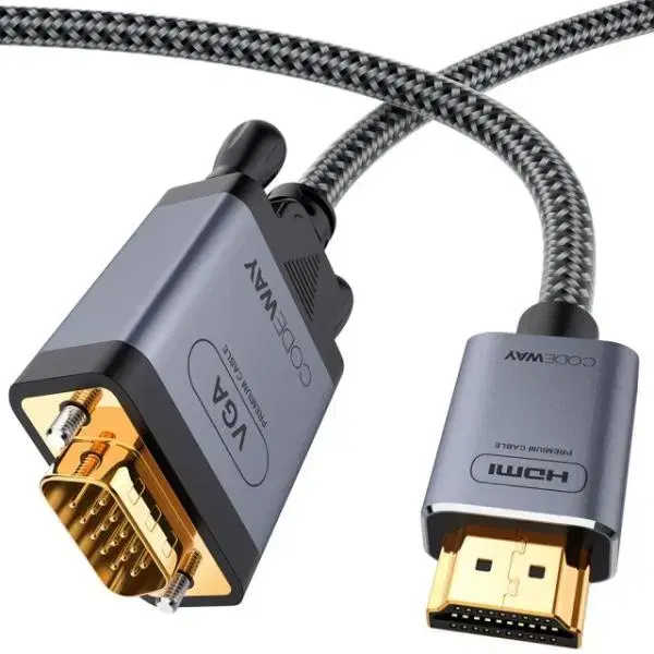 HDMI 2.0 to RGB 구형 모니터 변환 메탈 케이블 1.2m