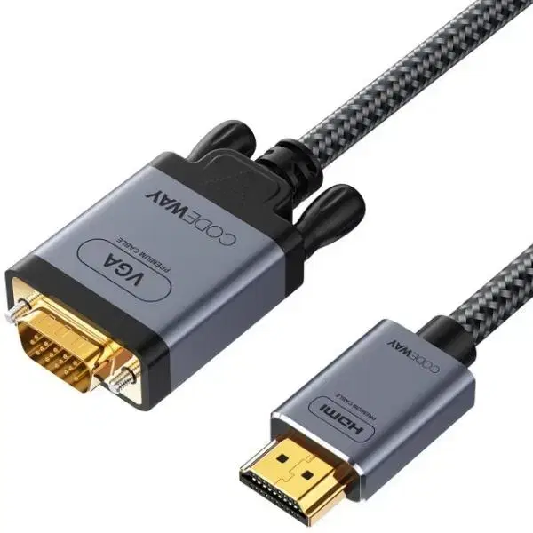 HDMI 2.0 to RGB 구형 모니터 변환 메탈 케이블 1.2m