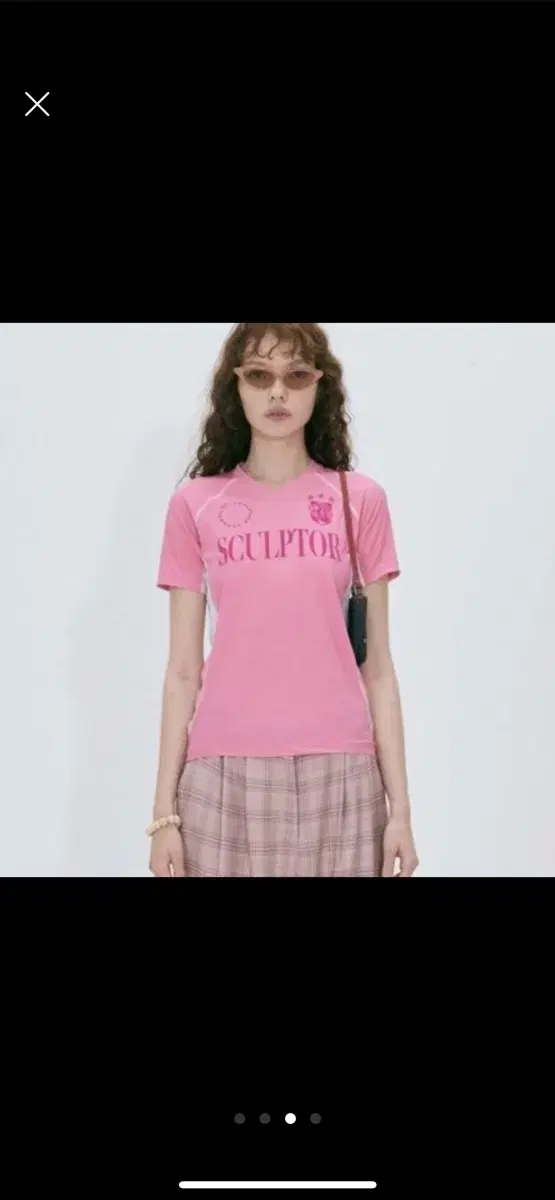 스컬프터 sports jersey tee pink