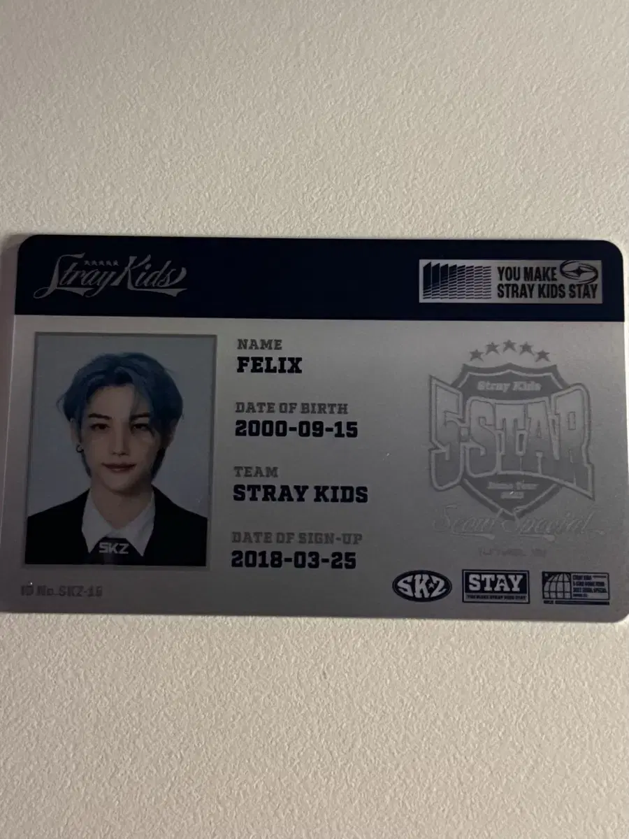 Straykids felix IDKard photocard Proof