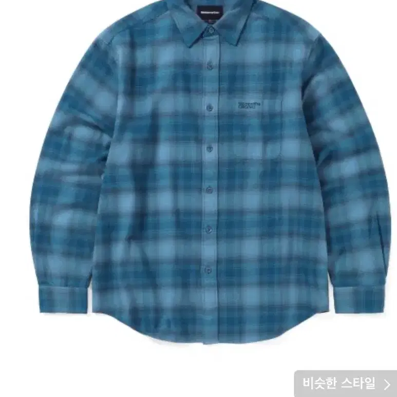 (구해요) 디스이즈네버댓Flannel Check Shirt Blue셔츠