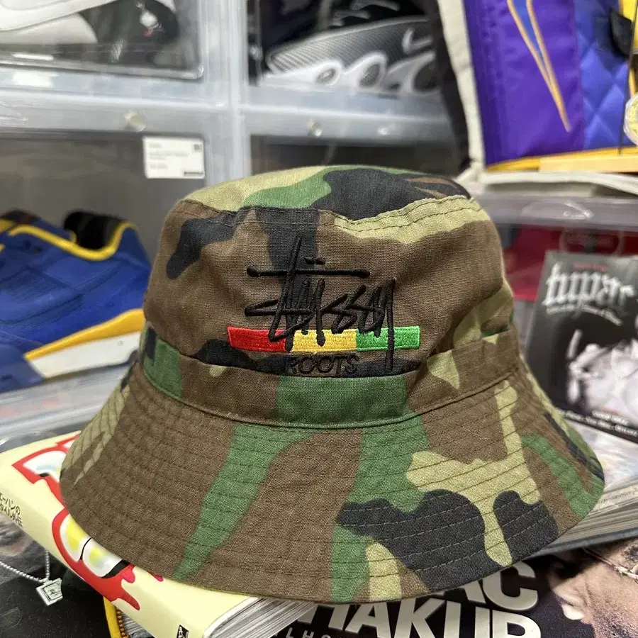 90s stussy camo bucket hat 스투시 카모 버킷햇