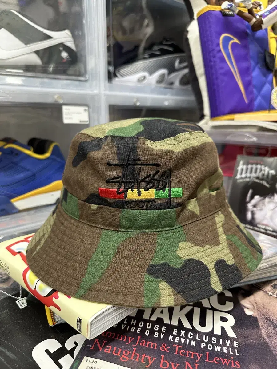 90s STUSSY CAMO BUCKET HAT Stussy Camo Bucket Hat