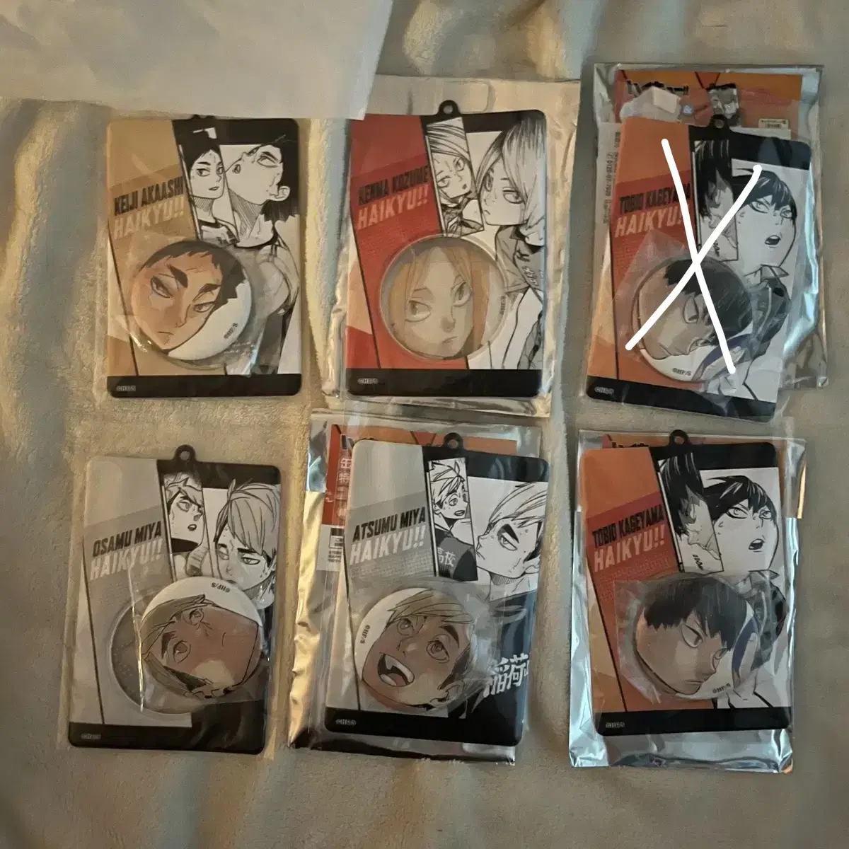 Haikyuu Original Art Can Badge Special Key Holder Collection Kageyama Kenma Aka Ashiatsu Muosamu