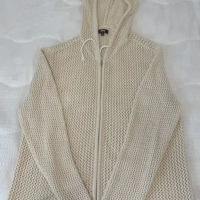 스투시 Stussy Mesh ZipHoodie Natural 메쉬후드 L