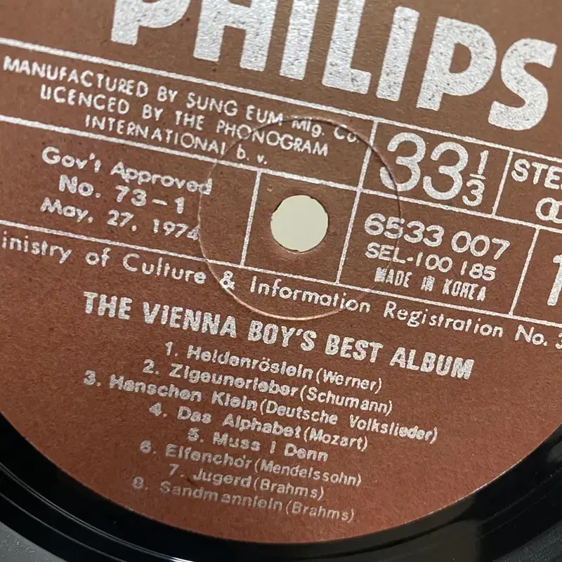 THE VIENNA BOYS BEST ALBUM  LP / AA2619