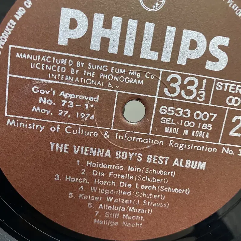 THE VIENNA BOYS BEST ALBUM  LP / AA2619