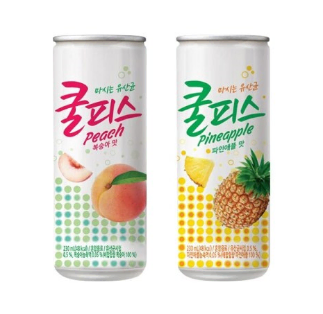 무료배송-쿨피스 230ml 60개(30개+30개) 복숭아/파인애플