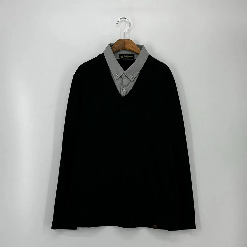 DONNAY 도네이 레이어드 티셔츠 (L size / BLACK)