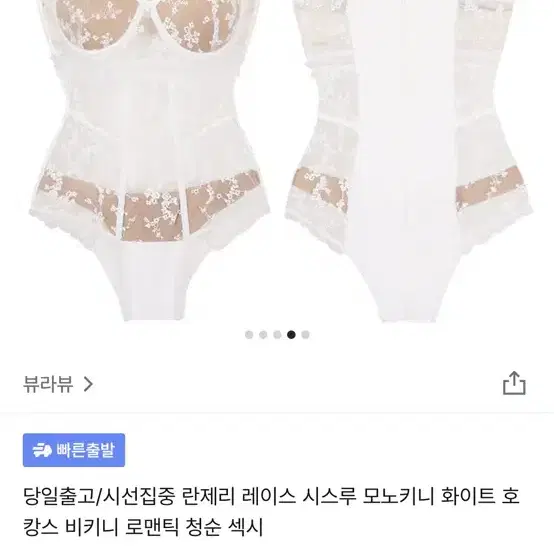 란제리 레이스 시스루 모노키니