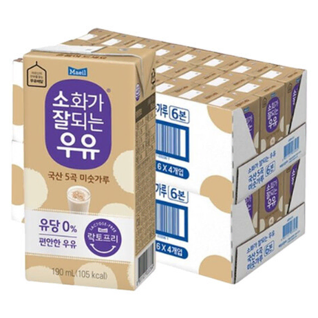 무료배송-매일우유 소화가 잘되는 락토프리 미숫가루 190ml 48팩