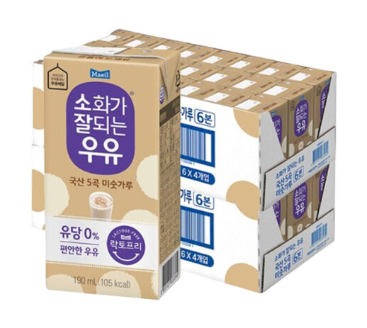 무료배송-매일우유 소화가 잘되는 락토프리 미숫가루 190ml 48팩