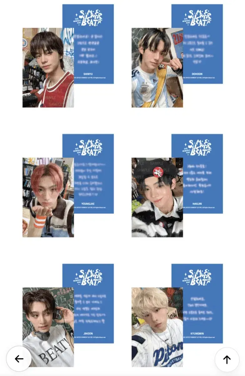 Tours pop up Stringback Handwriting photocard buncheol Shin Yoo Do-hoonYoungjae HanJin JaehanKyungmin